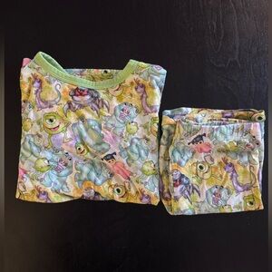 Little Snuggles Disney Monsters Inc Short Sleeve & Shorts Pajama Set